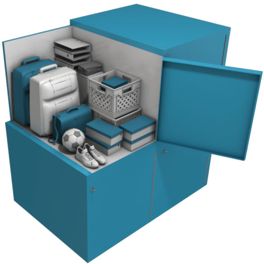 rendering of a storage locker