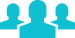 3 silhouettes of people