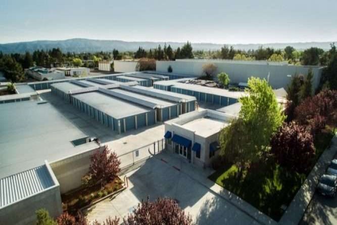 aerial view of outdoor storage facility