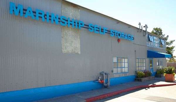 front of Marinship Self Storage building