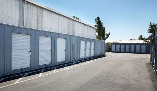 exterior row of driveup storage units