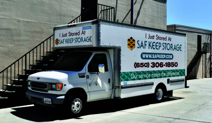 A moving truck for Saf Keep Storage