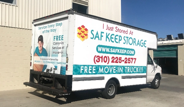 A moving truck at Saf Keep Gardena