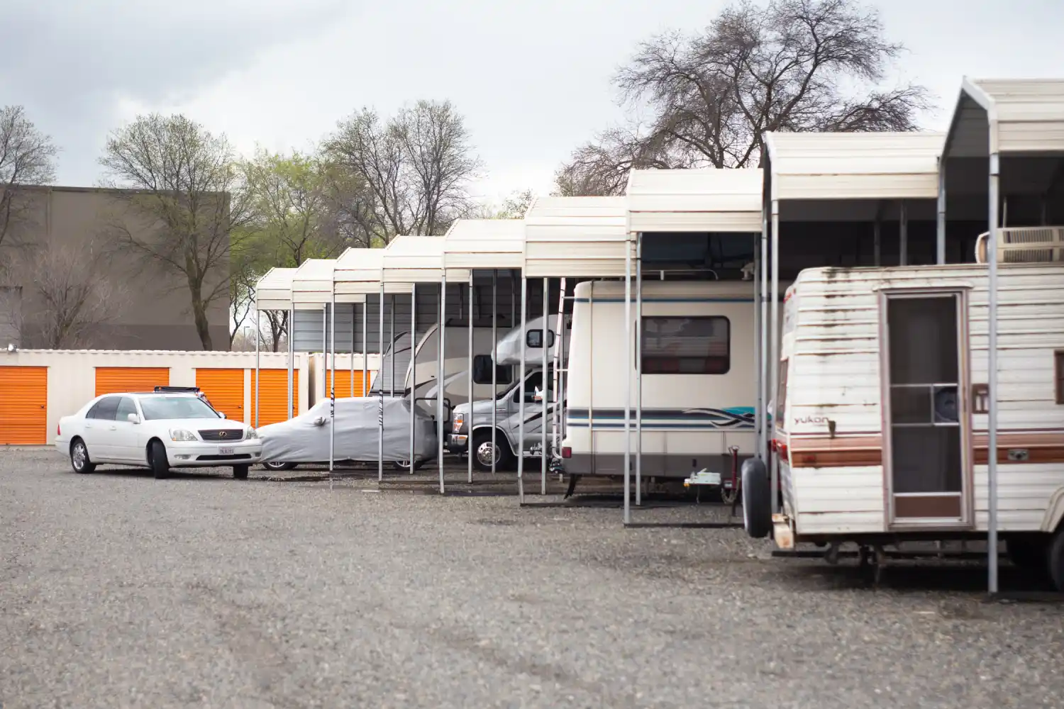 Covered parking at Tiger Self Storage off Alder Ave